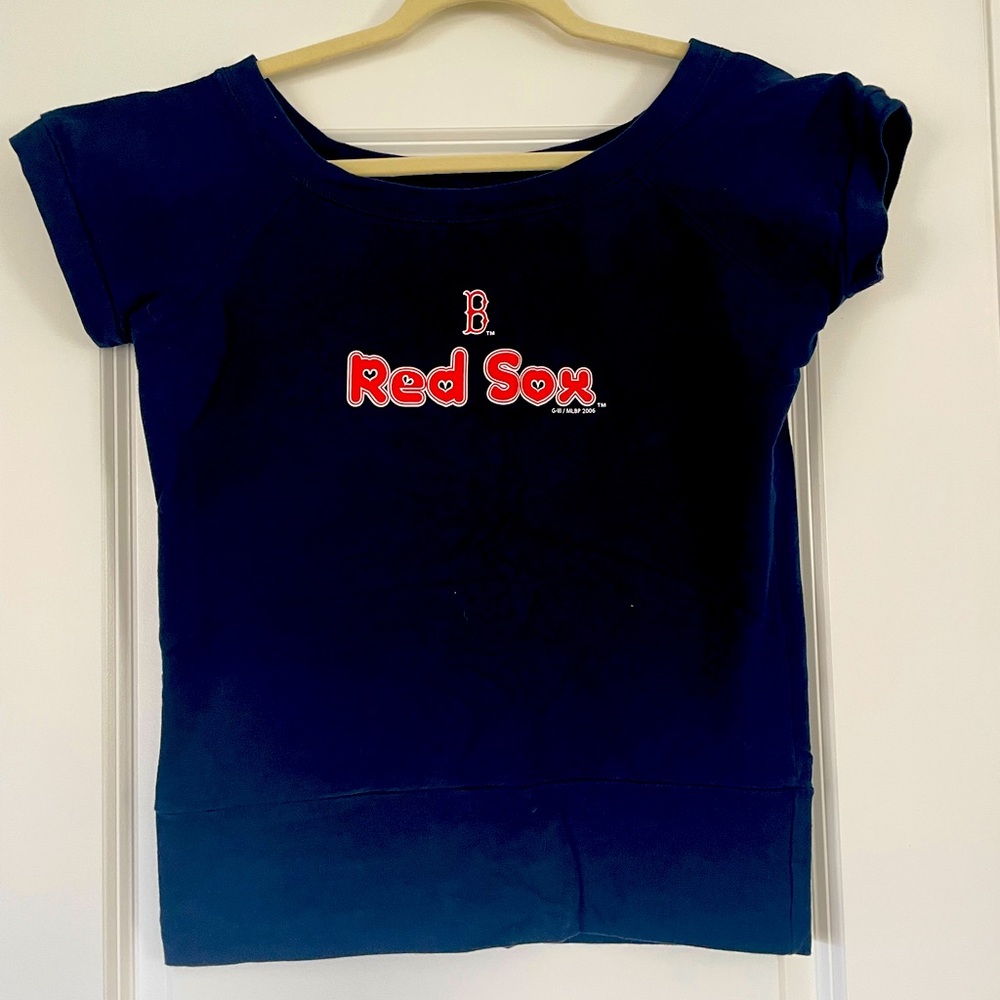 Boston Red Sox short sleeve sweatshirt. Women’s size large